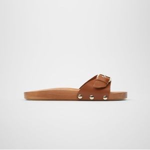 Zara Flat Leather Sandal